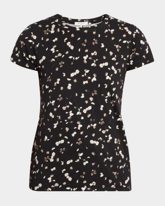 Short-Sleeve Allover Rose Tee